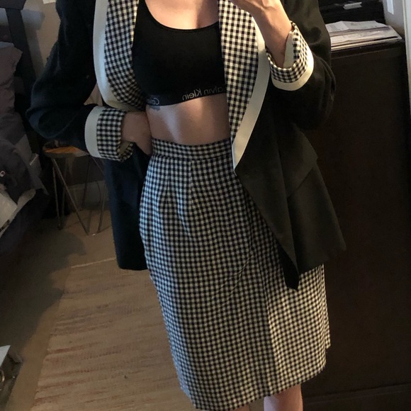 Vintage Rafael black and white checkered suit - Picture 2 of 6